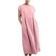 thumbnail image 1 of TopLLC Vestidos de verano para mujer,Vestido largo para mujer,Vestido largo de algodón con cuello redondo, sin mangas, cuello redondo, estilo retro, talla grande,Vestidos de verano para mujer,Pink,M, 1 of 6