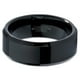 Tungsten Wedding Band Ring 8mm for Men Women Comfort Fit Black Beveled Edge Polished Lifetime Guarantee – image 3 sur 5