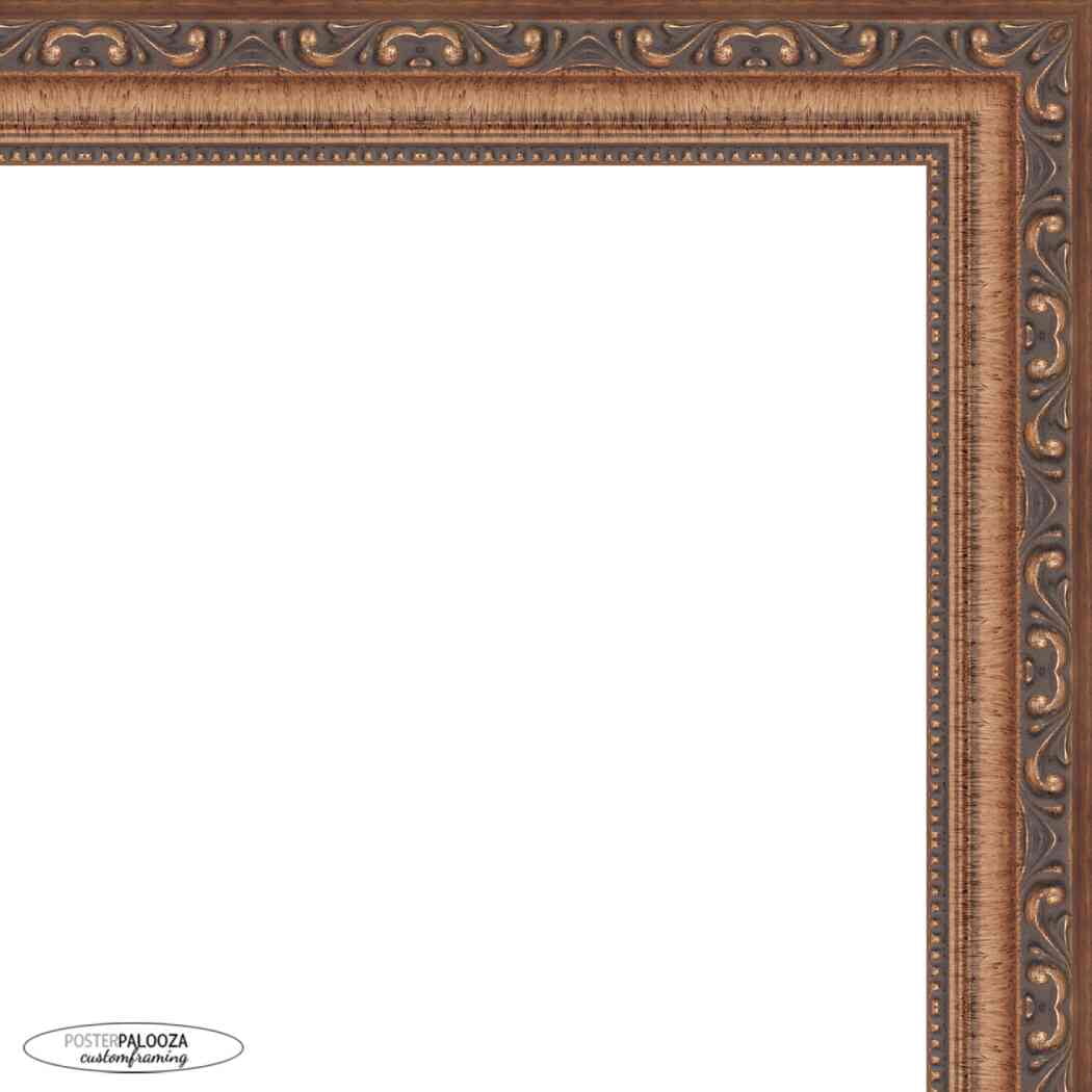 18x24 Antique Gold Bronze Wood Picture Frame - UV Acrylic, Foam Board Backing, Hanging Hardware