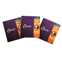 Elixir Guitar Strings 80/20 Bronze Nanoweb Extra Light 10-47 3 Pack