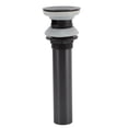 thumbnail image 1 of Tapón de drenaje de latón Ticfox para lavabo de baño con desagüe de fregadero negro, 1 of 14