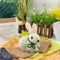 thumbnail image 6 of QuanTara Easter String Rope Bunny Figurine, 9.84in Tailless Standing Rabbit Statue, Beigeindoor Decoration for Table, Shelf, and Mantel, 6 of 6