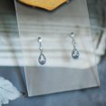 thumbnail image 1 of Pendientes de circón brillante Simple de aguja de plata 925, joyería chapada en oro, pendientes de cristal para mujer Dengxun unisex, 1 of 2
