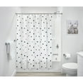 thumbnail image 2 of iDesign Waterproof PEVA Shower Curtain, Dots, Black/Frost, 2 of 6