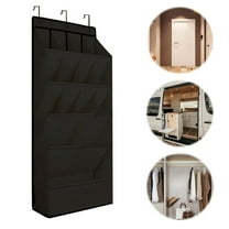 Yibooy Closet Shoe Organizer Holds 12 Pairs Hanging Shoe Rack for Closet (Black)