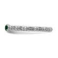 thumbnail image 3 of 925 Sterling Silver Stackable Expressions Created Emerald Two Stone Ring Size: 9; for Adults and Teens; for Women and Men, 3 of 5