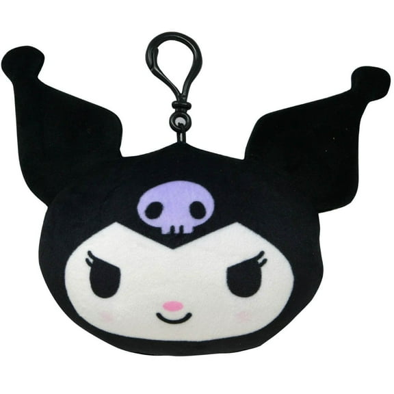 Kuromi 6" Pink Plush Head Zipper Pull