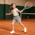 thumbnail image 7 of BXJX Boys Cotton Athletic Shorts, Elastic Waist Casual Sports Knee Length Summer Shorts for Kids Gray Size 12-13 T, 7 of 7