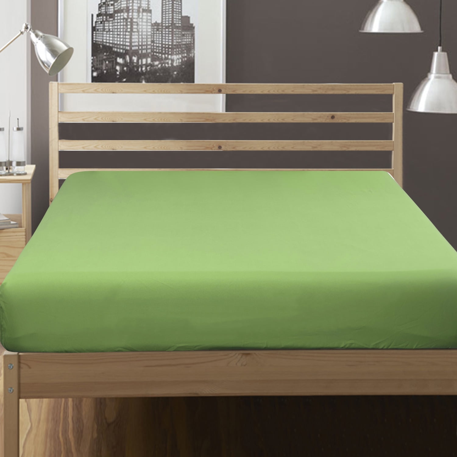 NTBAY Microfiber Twin Fitted Sheet, Ultra Soft and Breathable Fitted