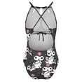 thumbnail image 5 of Kuromi And My Melody Women's One Piece Swimsuit High Neck Tummy Control Swimwear Bathing Suit, 5 of 7