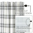 thumbnail image 2 of VHC Brands Plaid Curtain Panel, Black, 84x40, Set of 2, 2 of 5