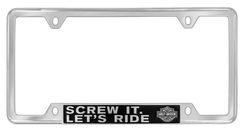 HarleyDavidson Bottom Screw It, Let's Ride License Plate Frame