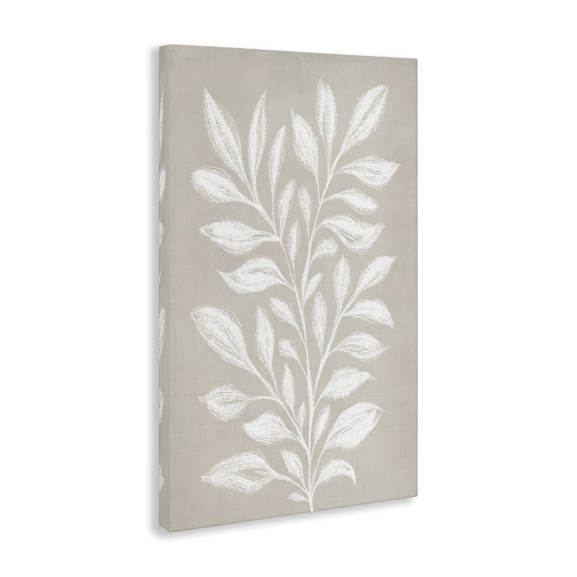 Stupell Industries Chalk Sketch Leaves Plants & Flowers Painting Wrapped Canvas Art Print Wall Art, 16 x 24