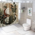 thumbnail image 7 of Orinice Ambesonne Monstera Shower Curtain, Abstract Earth and Neutral Colors Medieval Bohemian Olive Leaf, Fabric Bathroom Decoration Set with Hooks, 69x72, 7 of 7