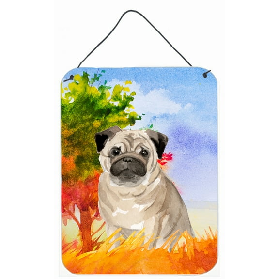 Fall Fawn Pug Wall or Door Hanging Prints