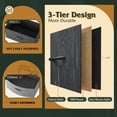 thumbnail image 4 of GALAXHERO 9-Drawer Fabric Dresser, Tall Storage Tower for Bedroom, Entryway, Closet, Chest Organizer Unit with Fabric Bins, Steel Frame, Wood Top, Easy Pull Handle, Charcoal Black Wood Grain Print, 4 of 8