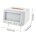 thumbnail image 3 of TV Shaped Tissue Box Cover with Phone Stand | Retro TV Design for Living Room & Bedroom | Holds Standard & Oversized Tissues | Multi-Functional ABS Plastic Storage for Kitchen Office, 3 of 7