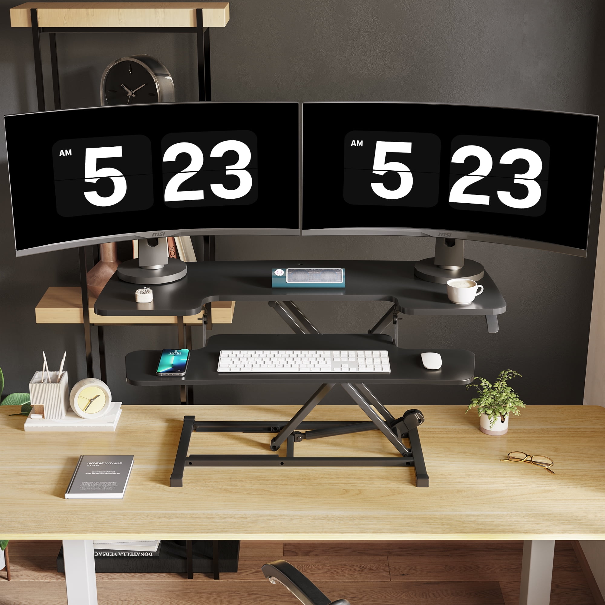 FLEXISPOT Home Office Height Adjustable Standing Desk Converter
