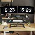 thumbnail image 2 of FitStand Home Office Height Adjustable Standing Desk Converter Black 42" U-Shape with Keyboard Tray, 2 of 8