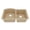 Bisque, variant on Karran Undermount Quartz Composite 32 in. 60/40 Double Bowl Kitchen Sink in Brown