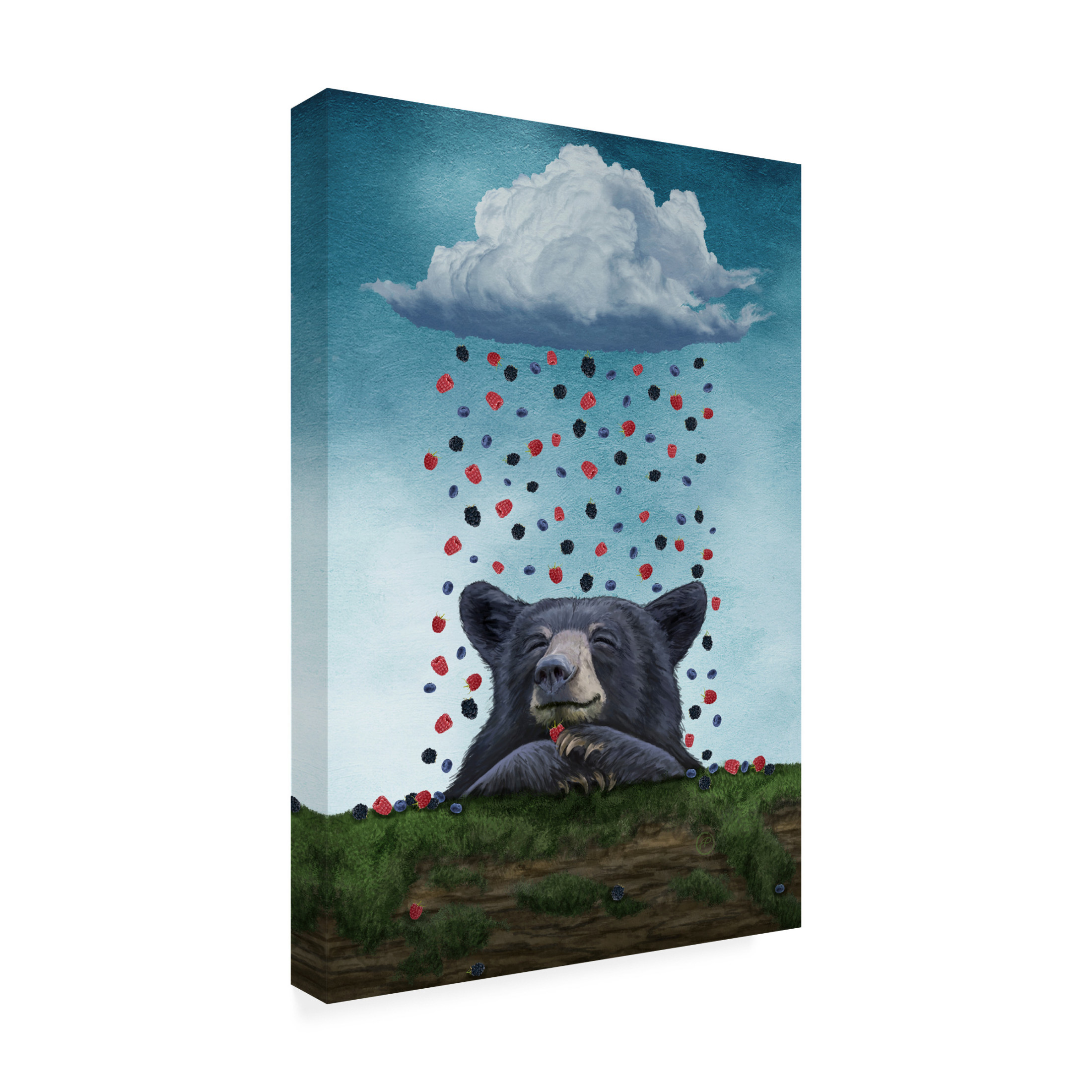 Canvas Wall Art - Paula Belle Flores 'A Bears Dream' Wall Art for Living Room, Bedroom, or Office Décor by Trademark Fine Art - 12 x 19 Inches
