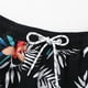 thumbnail image 5 of Pantalones de playa de verano para niños, pantalones de playa con estampado de hojas, pantalones de surf elásticos de cuatro lados, pantalones cortos casuales (negro), 5 of 6