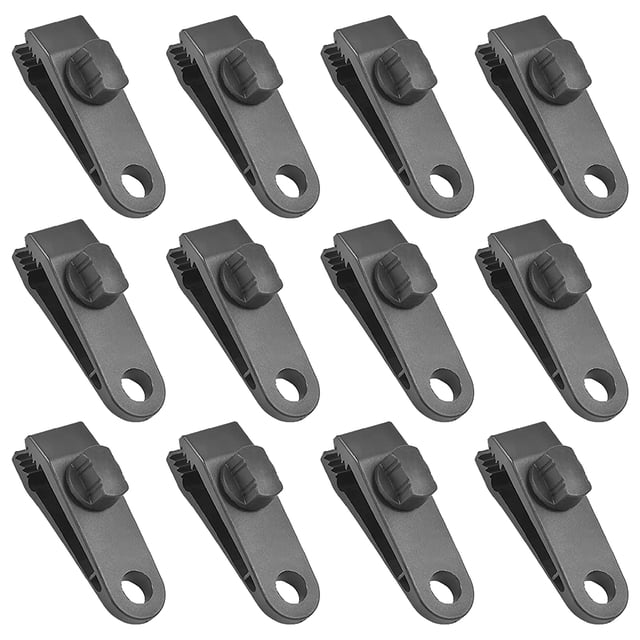 Clips de lona para tienda LYD, 12 piezas, abrazaderas de tornillo para lona para tiendas de campaña