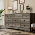 thumbnail image 3 of VVFLU Farmhouse 10 Drawers Dresser for Bedroom,Gray Dresser Chest of Drawers, Wood Storage Dressers with Deep Drawers, Wide Modern Dressers & TV Stand for Living Room, Closet, Hallway, 3 of 7