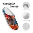 thumbnail image 5 of Lsque 3D Butterfly Pattern Womens Comfort Cotton on Scuff With Memory Foam and Anti-skid Sole Slipper-39/40, 5 of 7