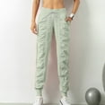 thumbnail image 2 of Zylarhe Women's Pants Women's High Waisted Wide Leg Casual Pants Comfortable Elastic Waistband Flowy Trousers Straight Fit Long Pants with Pockets for Everyday Wear, 2 of 5