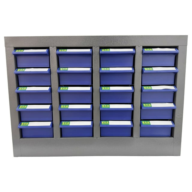 20 Drawers Hardware Organizer Parts Cabinet Tool Storage Cabinet without Door