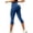 Navy, variant on Women's 3D Textured Seamless High Waisted Peach Hip Yoga Capri Pants, Tummy Control Tight Fit Hip Lifting Fitness Cropped Leggings, 7/8 Length for Gym Coffee L