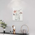 thumbnail image 3 of Floral Bathroom Wall Art Rustic Vase Flower Butterfly Pictures Wall Decor Farmhouse Country Flower Botanical Canvas Prints Painting Modern Home Framed Artwork for Restroom Bedroom 12"x16", 3 of 6