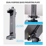 XILETU Tablet Tripod Mount,1/4in Compatible With Tablet Mount Aluminum Alloy Cold Mount Width With Mount Clamp Xj15 13/12/11tablet Adjustable Width 9.05in Alloy 4.92in-9.05in Adjuatable Dsfen