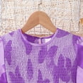 thumbnail image 5 of Bjutir Dress For Girls Summer Sweet Sleeve Print For Kids Girls Dresses Purple Size 7-8 Years, 5 of 9