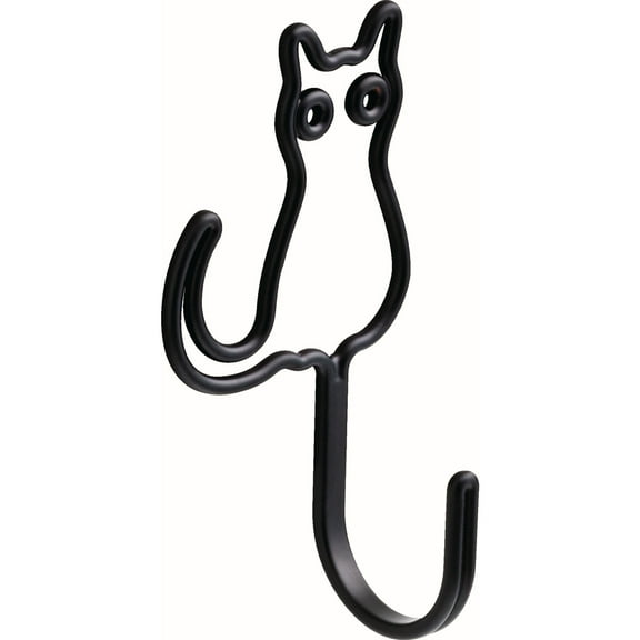 Franklin Brass Wire Cat Hook in Flat Black