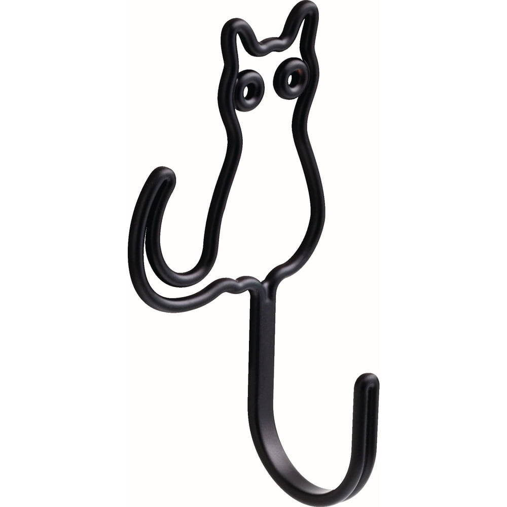 Franklin Brass Wire Cat Hook in Flat Black