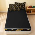 thumbnail image 4 of Erosebridal Construction Vehicle Zipper Twin Comforter Sets with Fitted Sheet and 2 Pillowcases, Truck Zipper Bedding Set, Tan Pattern, Black Reversible, 4 of 7