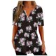 thumbnail image 2 of ICHUANYI Clearance Women Fashion Casual Printing Shirts Short Sleeve Loose Tee Tops Tunic Blouse(Black, M) ICHUANYI WER2023081501386, 2 of 5