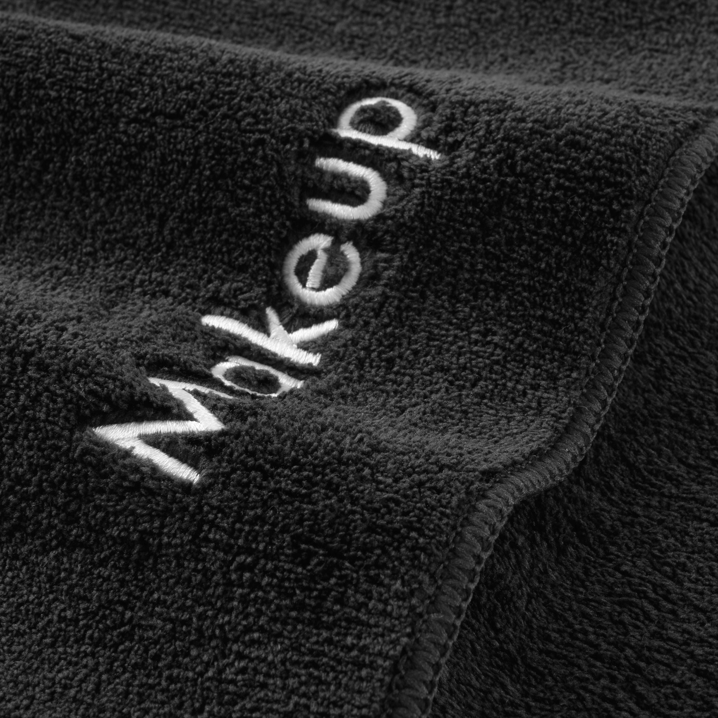 Arkwright Makeup Remover Wash Cloth - Coral Fleece Microfiber Face Towels - 13 x 13 in. - (Bulk Case of 108) Black