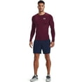 thumbnail image 4 of Under Armour Men's Armour HeatGear Compression Long-Sleeve T-Shirt , Maroon 609/White, Large, 4 of 4