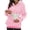 Pink, variant on Bmisegm Women's Fashion Hoodies & Sweatshirts Autumn Winter Thick Hoodie Large Pocket Solid Color Pet Hoodie Sweatshirt Womens Sweatshirts