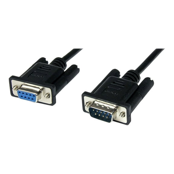 StarTech.com Model SCNM9FM2MBK 6.56 ft 2m Black DB9 RS232 Serial Null Modem Cable F/M