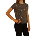 thumbnail image 2 of Aeropostale Womens Star Pajama Sleep T-shirt, Grey, Juniors, X-Small, 2 of 5