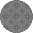 thumbnail image 1 of Ahgly Company Machine Washable Indoor Round Transitional Grey Gray Area Rugs, 8' Round, 1 of 7