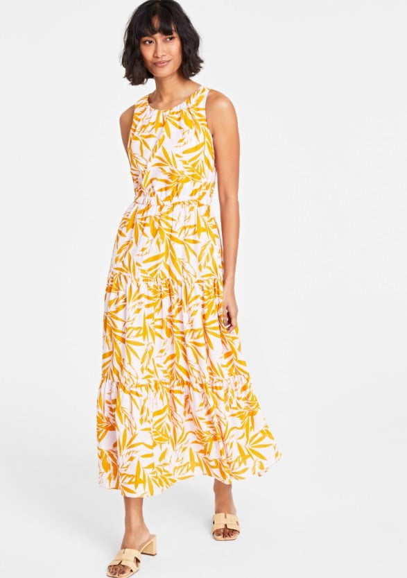 Elegant Women's Ruffle Short Sleeve A-Line Dress by Knox Rose, Orange XS -  Walmart.com