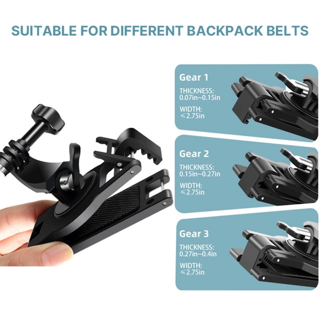 NATEFEMIN Action Camera Backpack Clip for Hands-Free Shooting Non-Slip, Universal Compatibility, Convenient