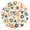 Gold, variant on Colorful Doodle Circles Triangles Round Wall Clock Silent Analog Battery Operated Black Pointer Home Decor 9.84" Diameter