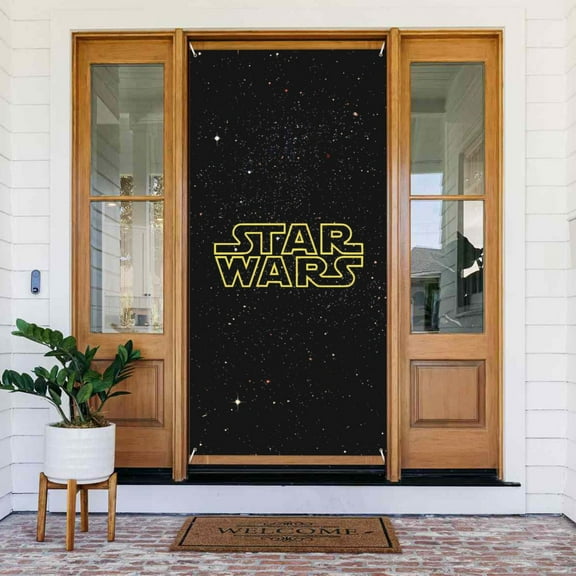 Darth Vader Door Cover Banner Decor Wall Hanging Background For Party Door Indoor Porch (35.4 X 72.8 Inches)