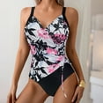 thumbnail image 2 of Edvintorg Womens One Piece Swimsuits Vintage Floral Bathing Suit Tummy Control Swimwear Monokini with Drawstring Summer Beach Clothing, 2 of 4